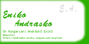 eniko andrasko business card