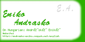 eniko andrasko business card